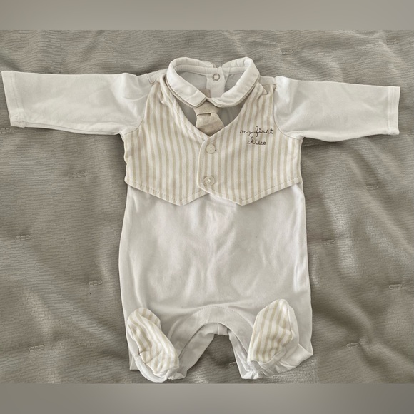 CHICCO Gentleman Baby Boy Footie, vest and detachable tie - Picture 2 of 10